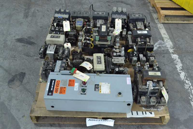1 PALLET OF ASSORTED MOTOR STARTERS, CONTACTORS, ALLEN BRADLEY, GENERAL ELECTRIC (OHIO) - MISCELLANEOUS