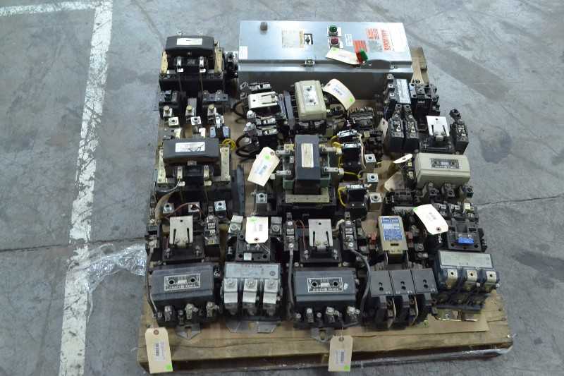 1 PALLET OF ASSORTED MOTOR STARTERS, CONTACTORS, ALLEN BRADLEY, GENERAL ELECTRIC (OHIO) - MISCELLANEOUS