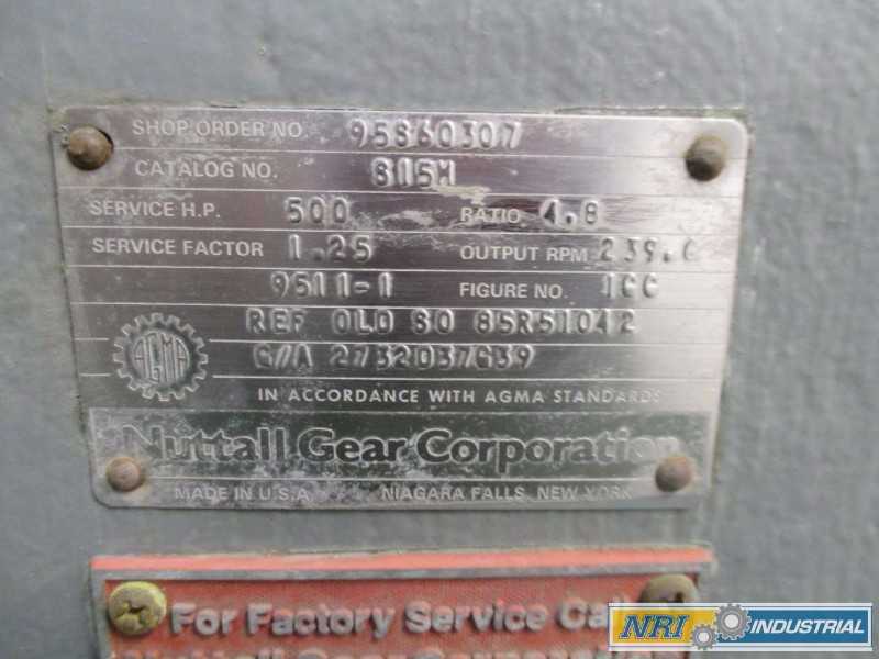 NUTTALL GEAR 815H 500HP 4.8:1 GEAR REDUCER (OHIO) - MISCELLANEOUS