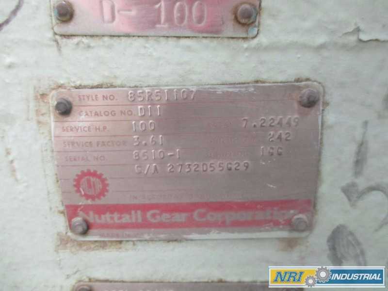 NUTTALL GEAR D11 85R51107 100HP 7.22449:1 GEAR REDUCER (OHIO) - MISCELLANEOUS