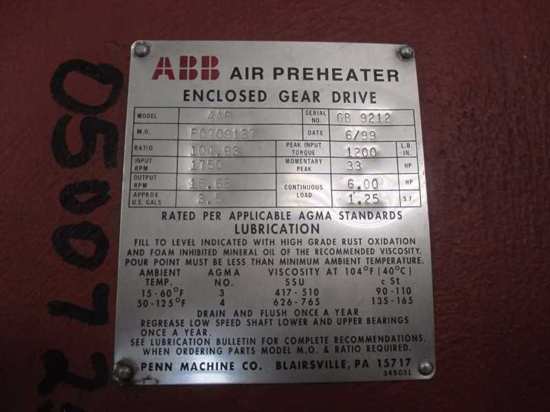 ABB 4AP ENCLOSED DRIVE GEAR REDUCER 33HP 104.93:1 (OHIO) - MISCELLANEOUS