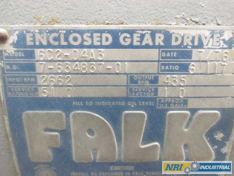 FALK 6C2-04A3 ENCLOSED DRIVE 2-1/8 IN 3-3/8 IN 51HP 6.117:1 GEAR REDUCER (OHIO) - MISCELLANEOUS