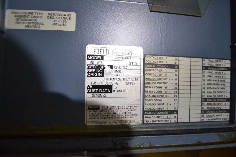 FOXBORO 743CA-AP-2 FIELD STATION CONTROLLER (NOVA SCOTIA) - MISCELLANEOUS