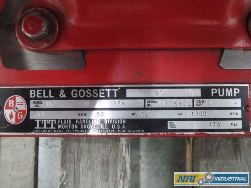 BELL & GOSSETT 1510 28C 9 BFW 3 IN 2 IN 80GPM 7.5HP STEEL CENTRIFUGAL PUMP (OHIO) - MISCELLANEOUS