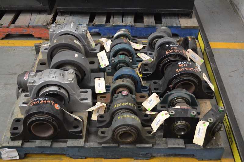1 PALLET OF ASSORTED PILLOW BLOCK BEARINGS, TIMKEN, SEALMASTER, DODGE, SKF, REXNORD (OHIO) - MISCELLANEOUS