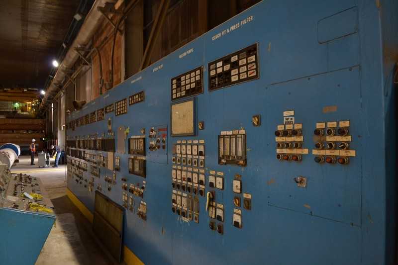 WALL OF ASSORTED PANEL METERS, CHART RECORDERS, CONTROLLERS, PUSHBUTTONS (NOVA SCOTIA) - MISCELLANEOUS