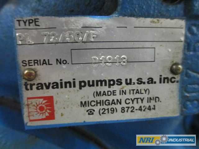TRAVAINI PL73/5C/F LIQUID RING VACUUM PUMP 4 - MISCELLANEOUS