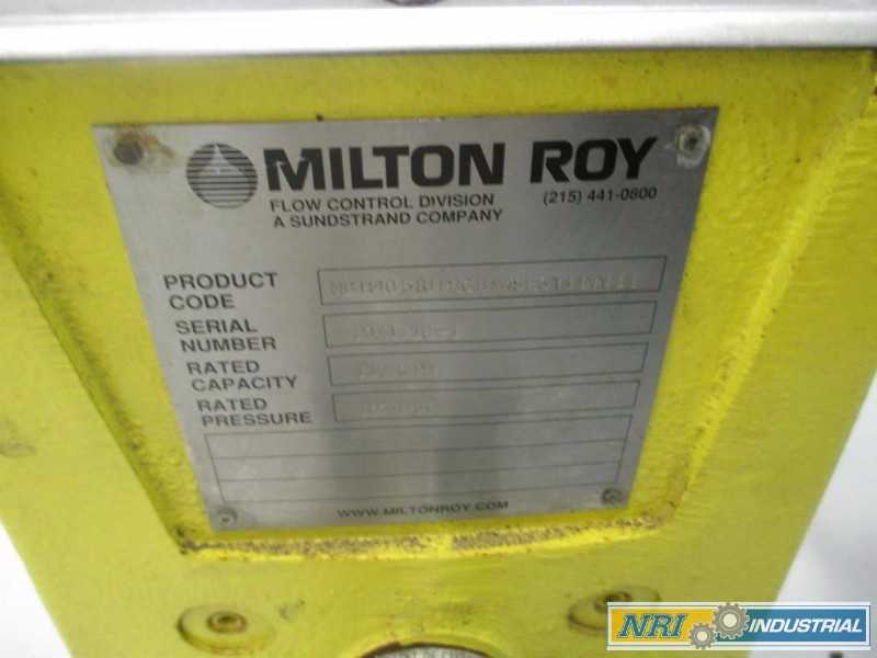 MILTON ROY MBH4058JPBCBM4SEST11NN11 METERING PUMP 1HP 119GPH 208-230/460V-AC 165PSI (OHIO) - MISCELLANEOUS