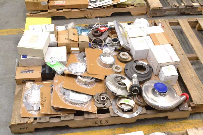 1 PALLET OF ASSORTED PUMP REPLACEMENT PARTS REPAIR KITS, SEALS, IMPELERS, FLOW SERVE (OHIO) - MISCELLANEOUS