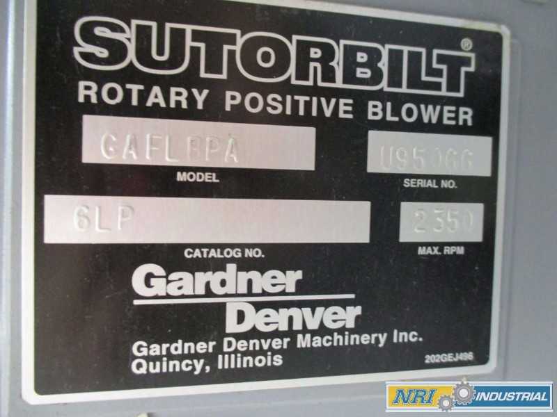 GARDNER DENVER SUTORBILT GAFLBPA 6LP ROTARY LOBE BLOWER 6X6 (OHIO) - MISCELLANEOUS
