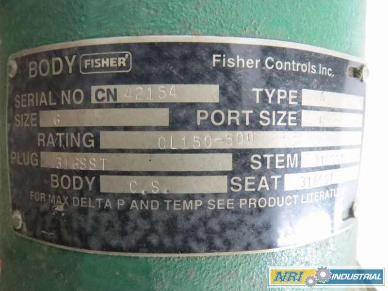 FISHER 657-A 6 IN 657 STEEL PNEUMATIC FLANGED 150 CONTROL VALVE (OHIO) - MISCELLANEOUS