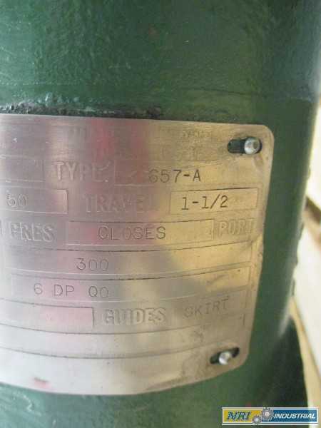 FISHER E-BODY CONTROL VALVE 6 IN STEEL CL300 657-A SIZE 50 ACTUATOR (OHIO) - MISCELLANEOUS