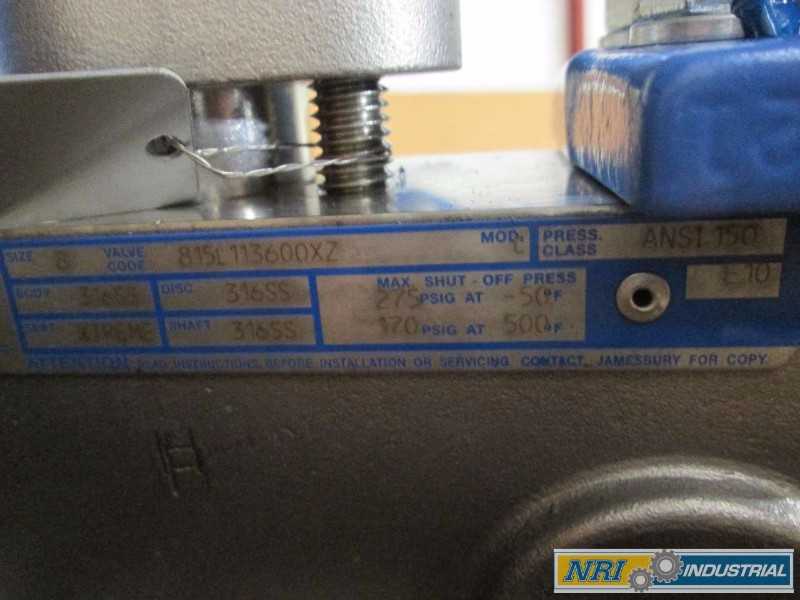NELES JAMESBURY 815L113600XZ BUTTERFLY VALVE 8 IN CL150 STAINLESS (OHIO) - MISCELLANEOUS