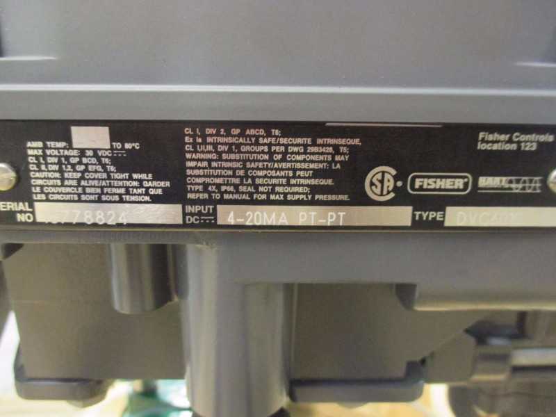 FISHER 656 SIZE 40 ACTUATOR AND DVC6010 POSITIONER (OHIO) - MISCELLANEOUS
