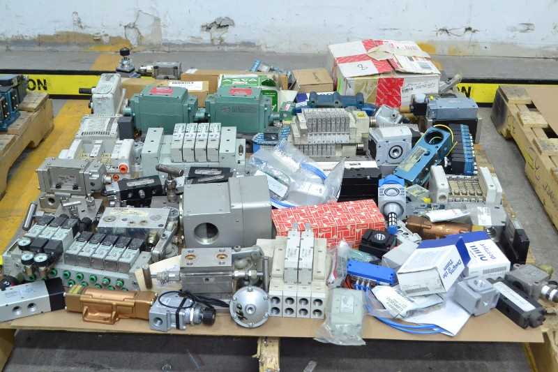 2 PALLETS OF ASSORTED PNEUMATIC MANIFOLDS, SOLENOID VALVE REPLACEMENT PARTS (OHIO) - MISCELLANEOUS