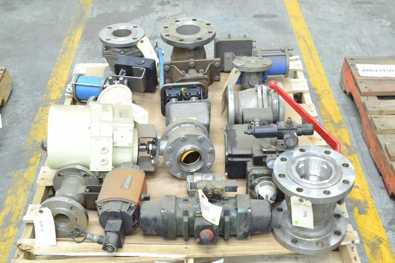 1 PALLET OF ASSORTED STAINLESS BALL VALVES, NELES JAMESBURY, KTM, SHARPE (OHIO) - MISCELLANEOUS