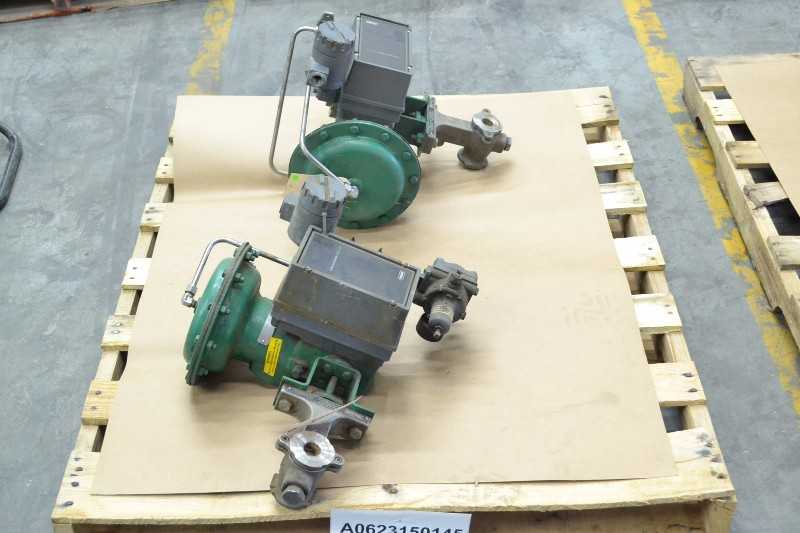 1 PALLET OF 2 FISHER VALVES FISHER V100 VEE-BALL 1 IN 1052 3620J STAINLESS CONTROL VALVE (OHIO) - MISCELLANEOUS