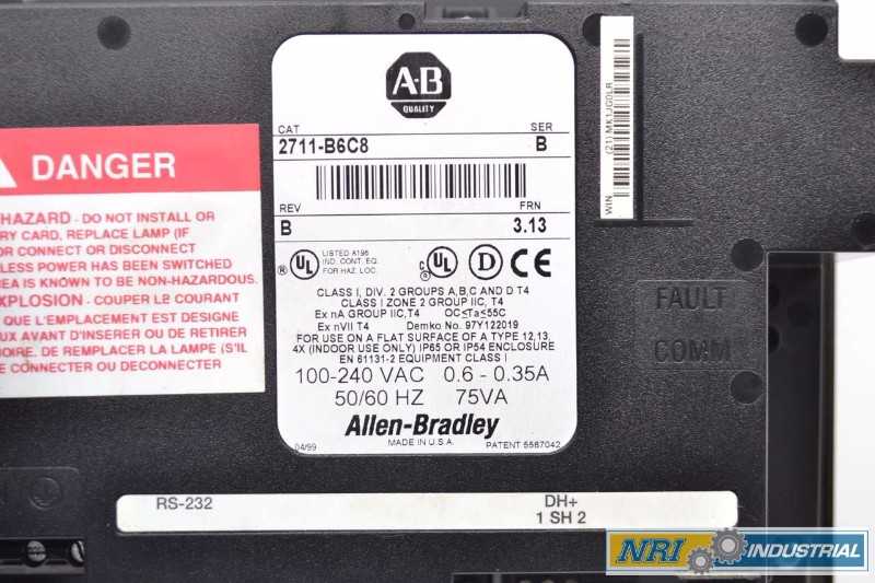 ALLEN BRADLEY 2711-B6C8 PANELVIEW 600 OPERATOR INTERFACE PANEL (OHIO) - MISCELLANEOUS