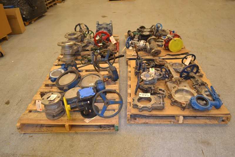 4 PALLETS OF ASSORTED VALVES, 1 INCH TO 8 INCH (OHIO) - MISCELLANEOUS