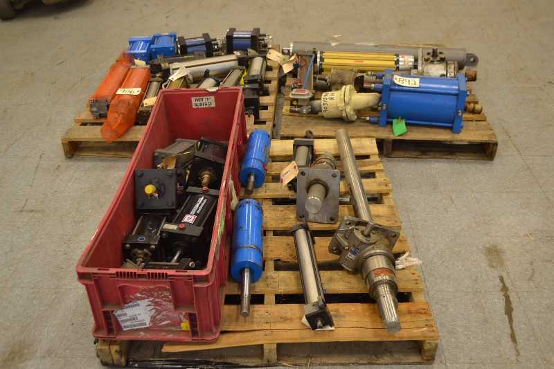 3 PALLETS OF ASSORTED CYLINDERS, HYDRO LINE (OHIO) - MISCELLANEOUS