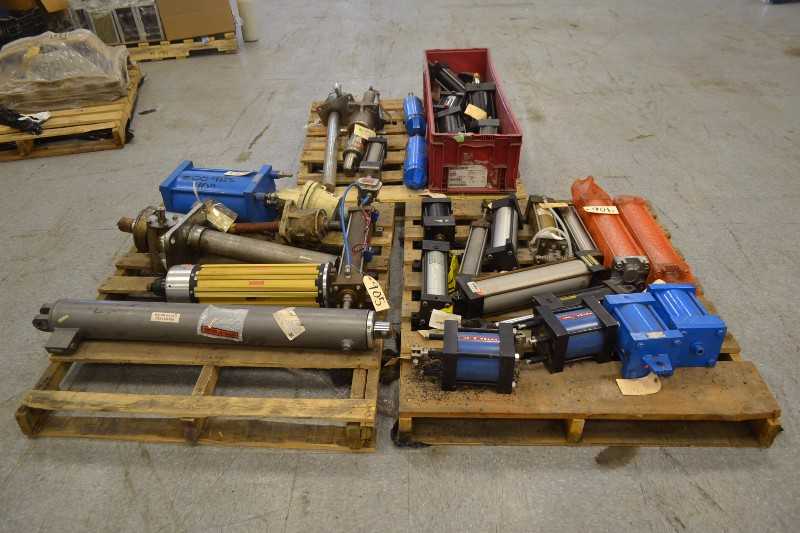 3 PALLETS OF ASSORTED CYLINDERS, HYDRO LINE (OHIO) - MISCELLANEOUS