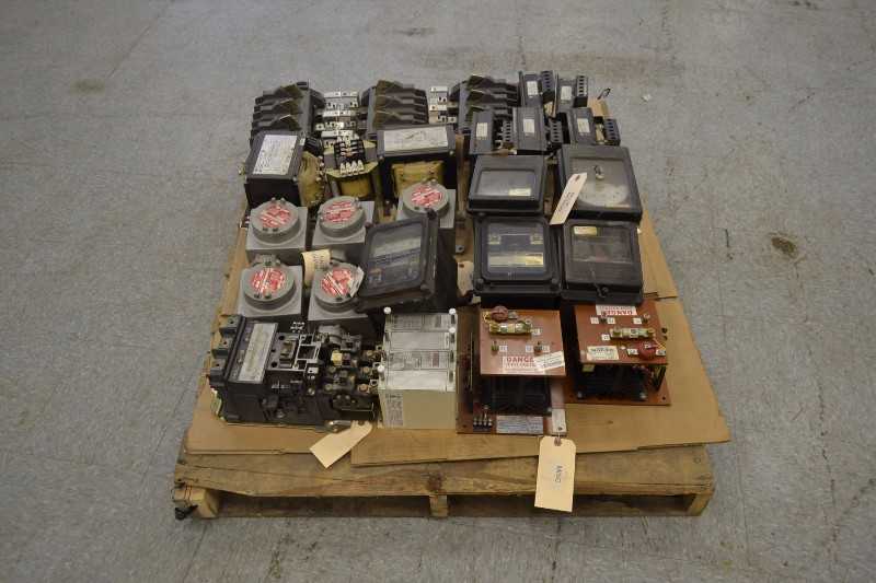 1 PALLET OF RELAYS, CONTACTORS, TRANSFORMERS, ALLEN BRADLEY (OHIO) - MISCELLANEOUS