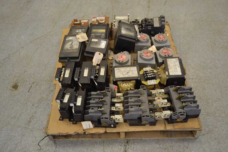 1 PALLET OF RELAYS, CONTACTORS, TRANSFORMERS, ALLEN BRADLEY (OHIO) - MISCELLANEOUS