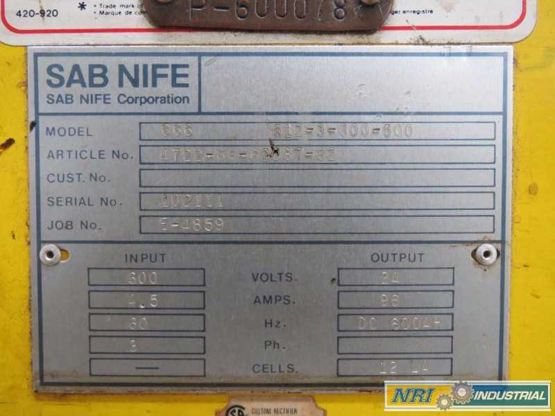 EXIDE 666 PELTROL BATTERY CHARGER POWER SUPPLY 600V-AC 24V-DC 96A AMP (OHIO) - MISCELLANEOUS