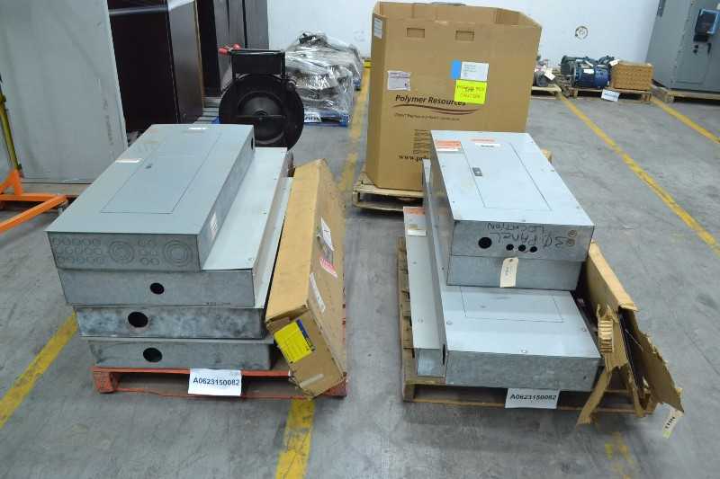 2 PALLETS OF ASSORTED DISTRIBUTION PANELS, SQUARE D, CUTLER HAMMER, WESTINGHOUSE (OHIO) - MISCELLANEOUS