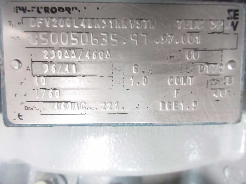 SEW DFV200L4BM31HRVSTH K107DV200L4BM31HRVSTH GEAR MOTOR 40HP 230/460V-AC 31.28:1 (OHIO) - MISCELLANEOUS