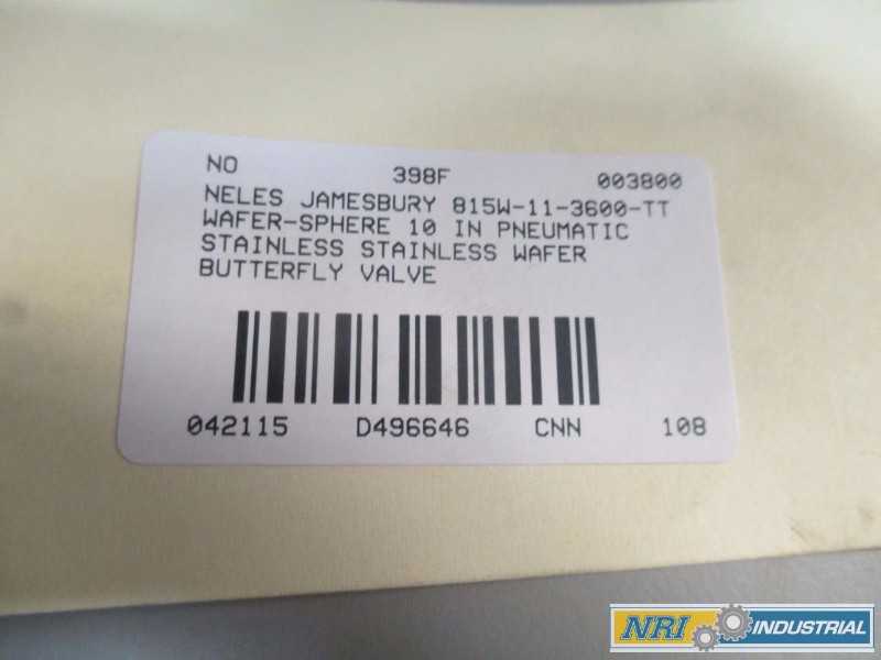 NELES JAMESBURY 815W-11-3600-TT BUTTERFLY VALVE 10 IN PNEUMATIC STAINLESS (OHIO) - MISCELLANEOUS