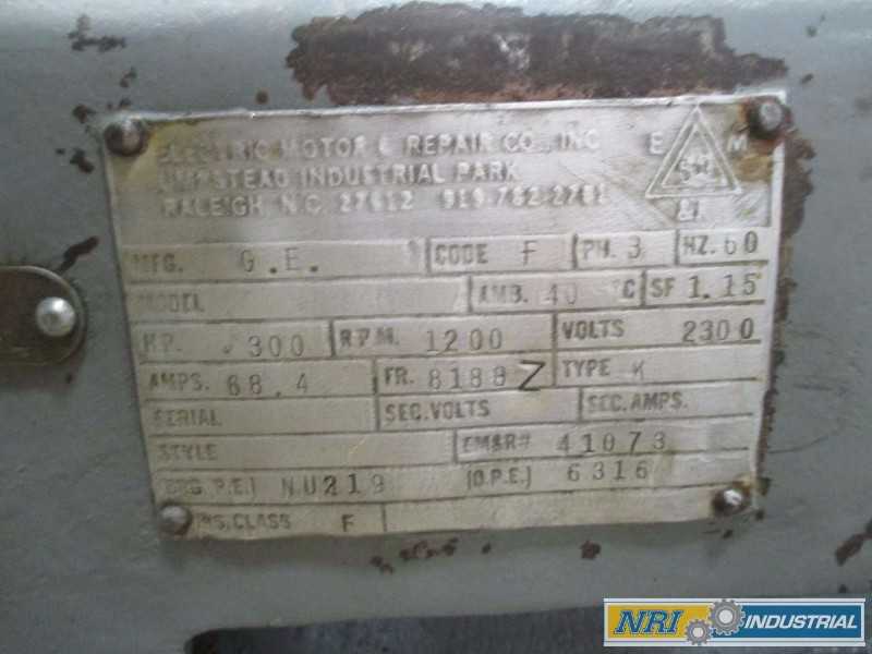GE 300HP 2300V-AC 1200RPM 8188Z 3PH AC MOTOR (OHIO) - MISCELLANEOUS