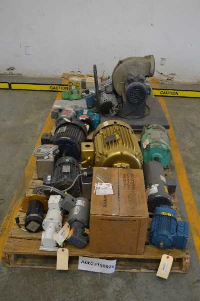 2 PALLETS OF ASSORTED ELECTRIC AC MOTORS, BALDOR, LEESON, GENERAL ELECTRIC (OHIO) - MISCELLANEOUS