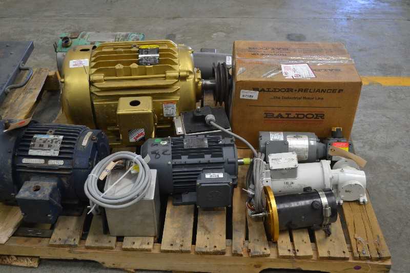 2 PALLETS OF ASSORTED ELECTRIC AC MOTORS, BALDOR, LEESON, GENERAL ELECTRIC (OHIO) - MISCELLANEOUS