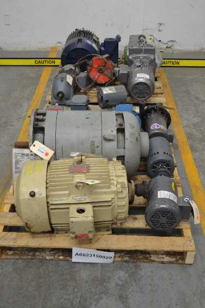 2 PALLETS OF ASSORTED ELECTRIC AC MOTORS, GENERAL ELECTRIC, BALDOR, MARATHON, SEW EURODRIVE (OHIO) - MISCELLANEOUS