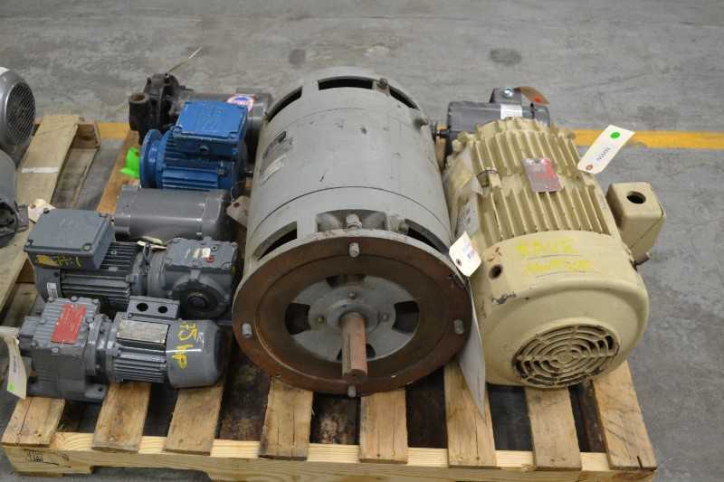 2 PALLETS OF ASSORTED ELECTRIC AC MOTORS, GENERAL ELECTRIC, BALDOR, MARATHON, SEW EURODRIVE (OHIO) - MISCELLANEOUS
