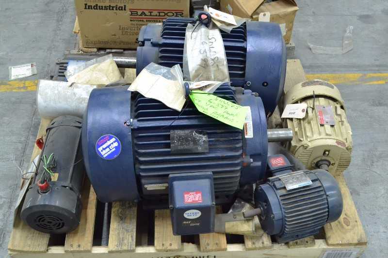 2 PALLETS OF ASSORTED ELECTRIC AC MOTORS, BALDOR, GENERAL ELECTRIC, WEG, SEW EURODRIVE (OHIO) - MISCELLANEOUS