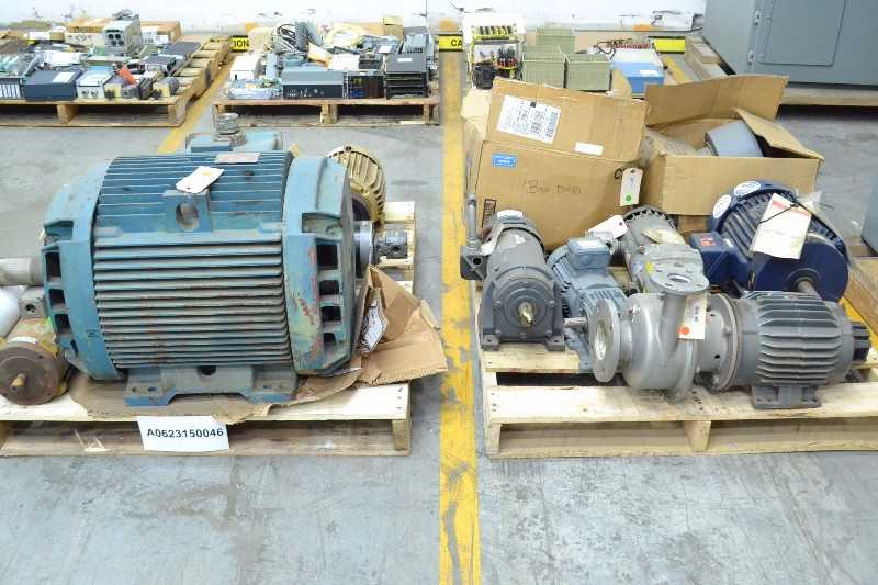 2 PALLETS OF ASSORTED ELECTRIC MOTORS, BALDOR, GENERAL ELECTRIC, MARATHON (OHIO) - MISCELLANEOUS