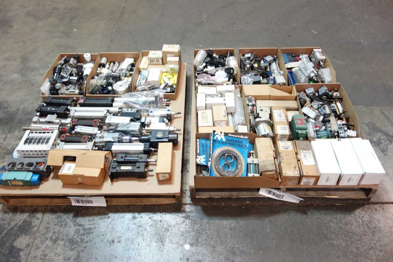 2 PALLETS OF ASSORTED PNEUMATIC CYLINDERS, PARTS, ACCESSORIES - PNEUMATIC CYLINDERS & ACTUATORS