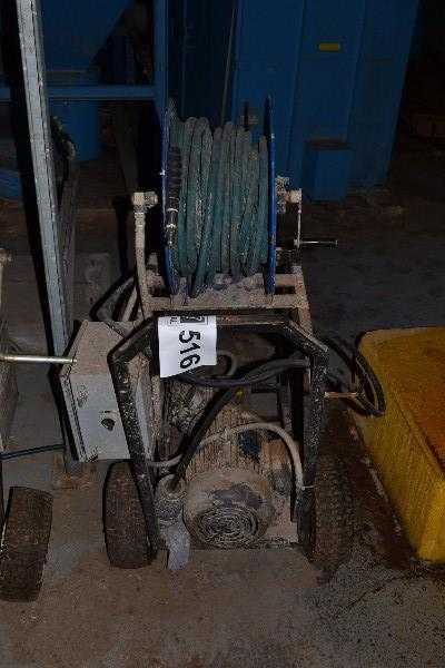 COMET FWS3550 WATER PLUNGER PUMP, 5HP AC MOTOR, CART, HOSE REEL - MISCELLANEOUS COMET FWS3550 WATER PLUNGER PUMP, 5HP AC MOTOR, CART, HOSE REEL - MISCELLANEOUS