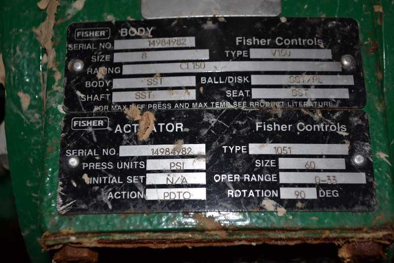 FISHER V150 V-BALL CONTROL VALVE 8 - MISCELLANEOUS