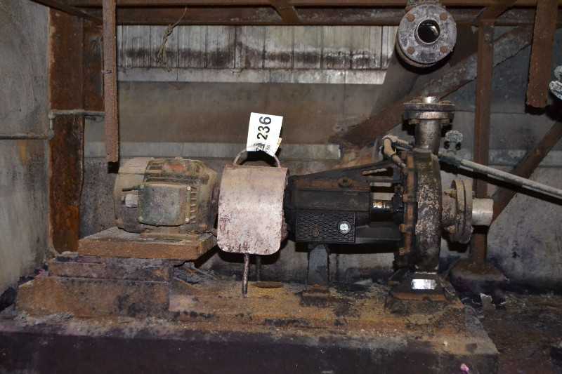 ALLIS CHALMERS F4B2 316 STAINLESS CENTRIFUGAL PUMP 3X2X11 WITH 5HP AC MOTOR - MISCELLANEOUS