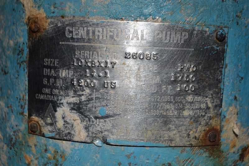 ALLIS CHALMERS PWO 10X8X17 4200GPM STAINLESS CENTRIFUGAL PUMP 100FT HEAD - MISCELLANEOUS