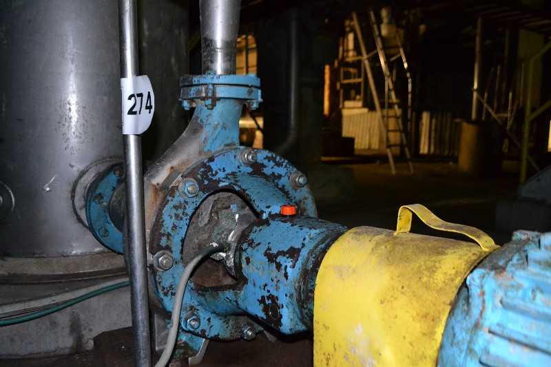 ALLIS CHALMERS PWO 6X3X14 STAINLESS CENTRIFUGAL PUMP 250GPM 185FT WITH GE 25HP AC MOTOR - MISCELLANEOUS
