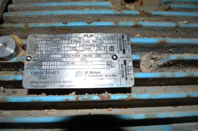 GE 5KS364XS114D28 AC MOTOR 60HP 3560RPM 575V 364TS - MISCELLANEOUS