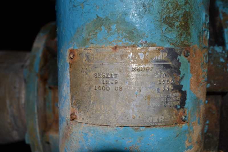ALLIS CHALMERS PWO 8X5X17 STAINLESS CENTRIFUGAL PUMP 1600GPM 140FT - MISCELLANEOUS