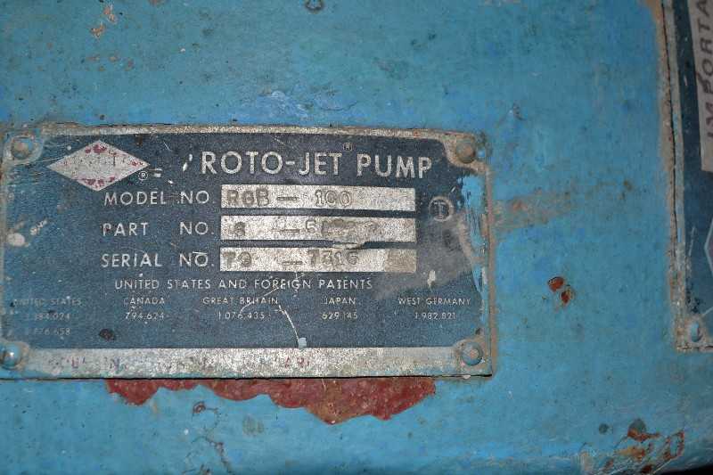 ROTO-JET RGB-100 HIGH PRESSURE CENTRIFUGAL PUMP IRON 2X2 - MISCELLANEOUS