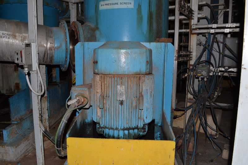 TAMPELLA S36P STAINLESS #4 PRIMARY PRESSURE SCREEN 18X12 WITH GE 75HP 1175RPM VERTICAL AC MOTOR - MISCELLANEOUS
