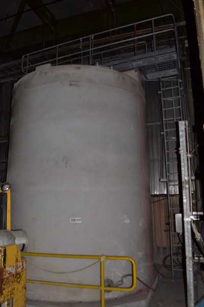 CHEMICAL PULP SILO PLASTIC 392,000L TANK WITH BALL AND KNIFE GATE VALVES - MISCELLANEOUS