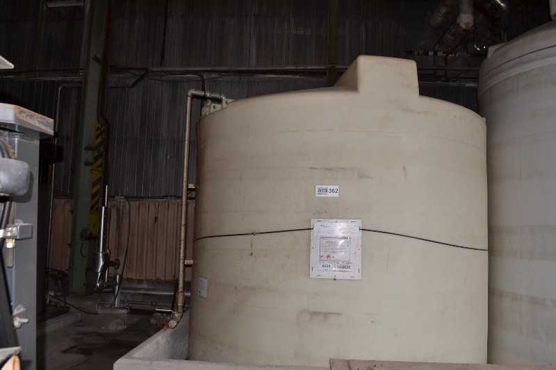NALCO POLYPROCESSING STORAGE TANK PLASTIC 8200GAL WITH BALL VALVES - MISCELLANEOUS